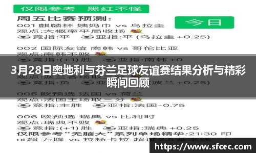 3月28日奥地利与芬兰足球友谊赛结果分析与精彩瞬间回顾