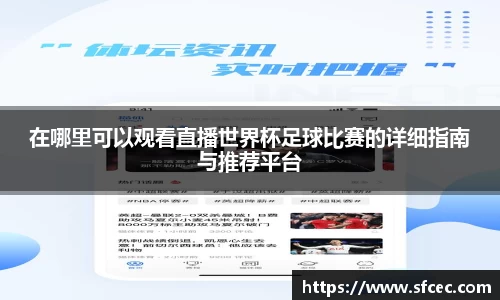 在哪里可以观看直播世界杯足球比赛的详细指南与推荐平台